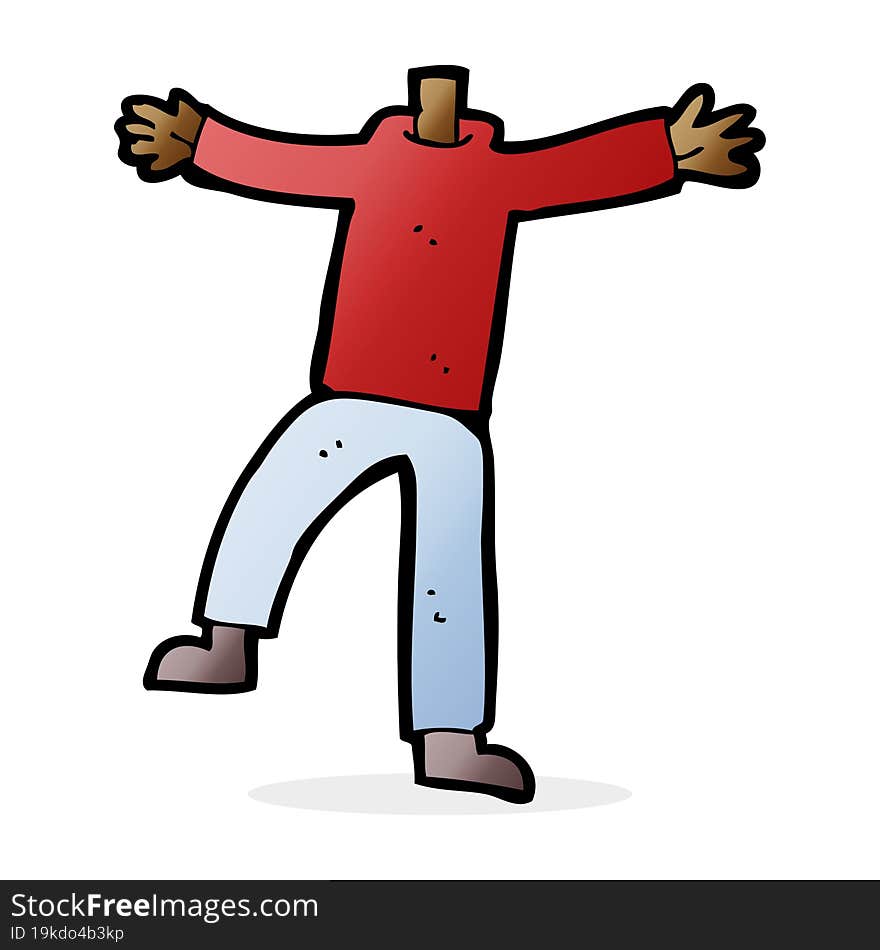 Cartoon Male Gesturing Body (mix And Match Cartoons Or Add Own Photo