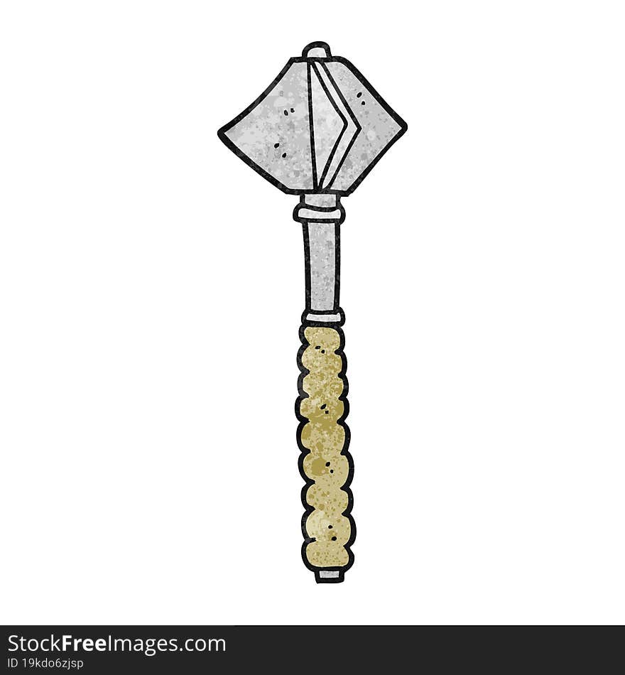 textured cartoon medieval mace