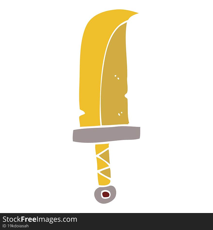 cartoon doodle dagger