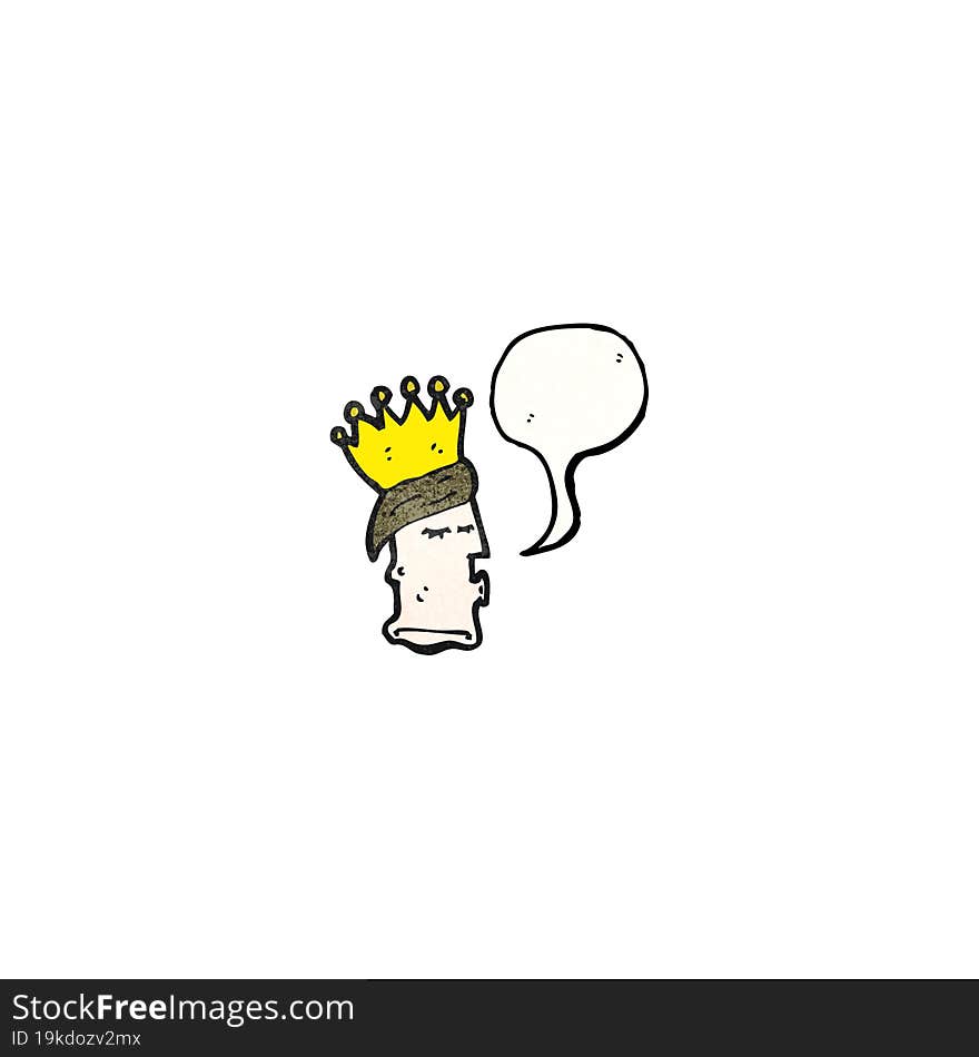 cartoon king\'s head symbol