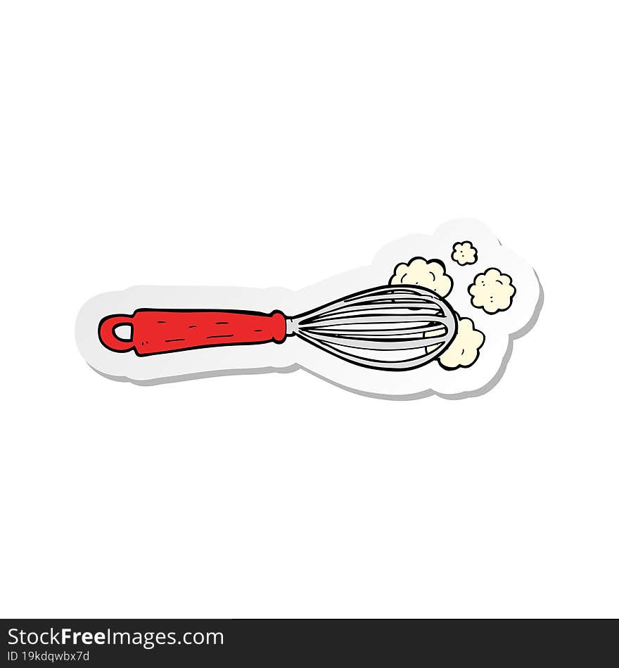 sticker of a cartoon whisk