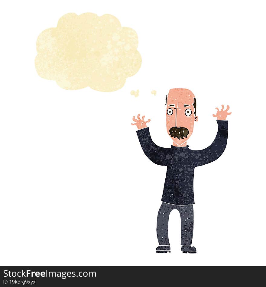 cartoon angry dad with thought bubble