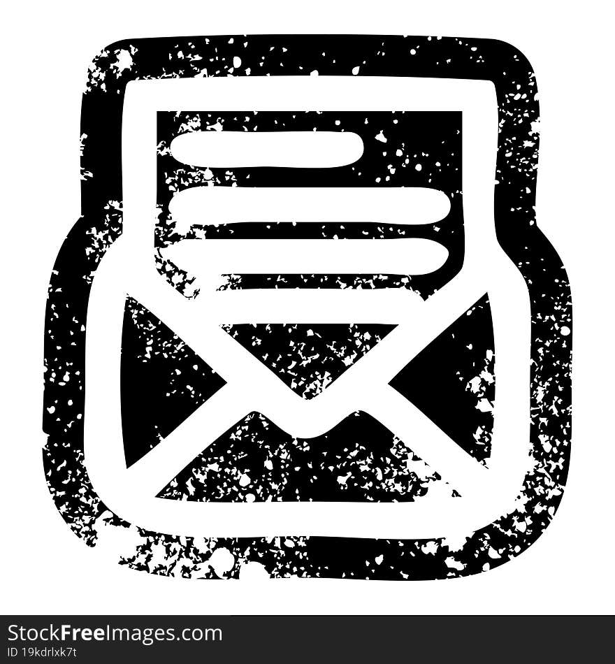 envelope letter distressed icon symbol