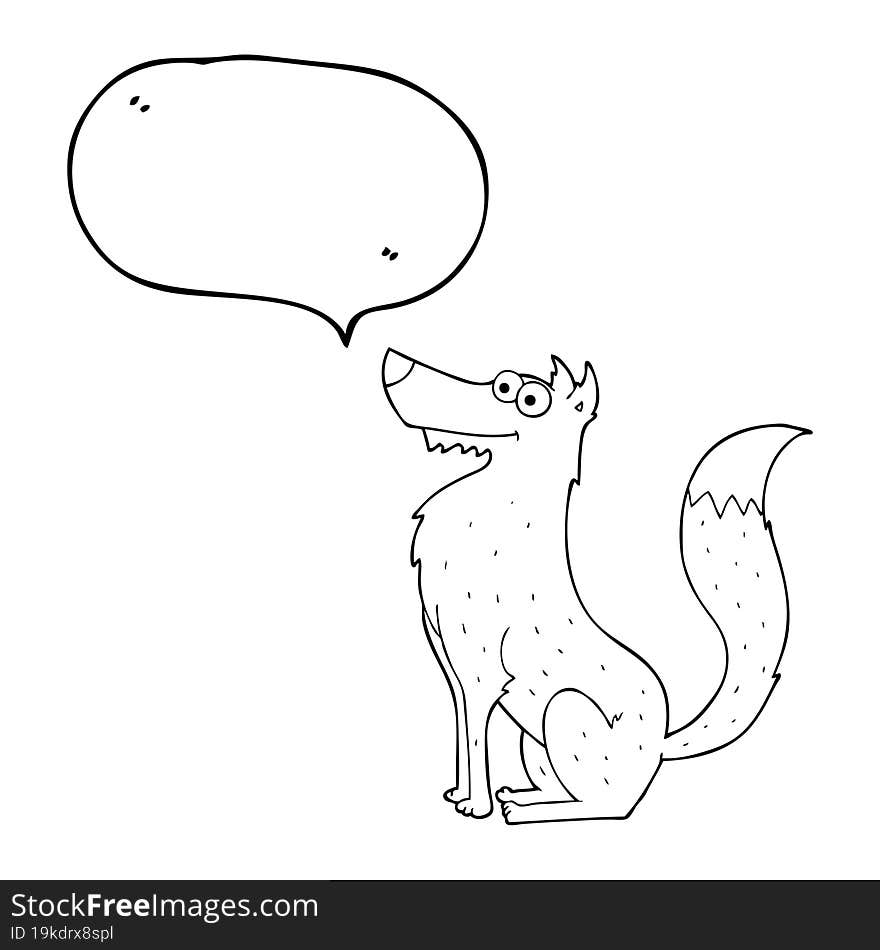 speech bubble cartoon wolf