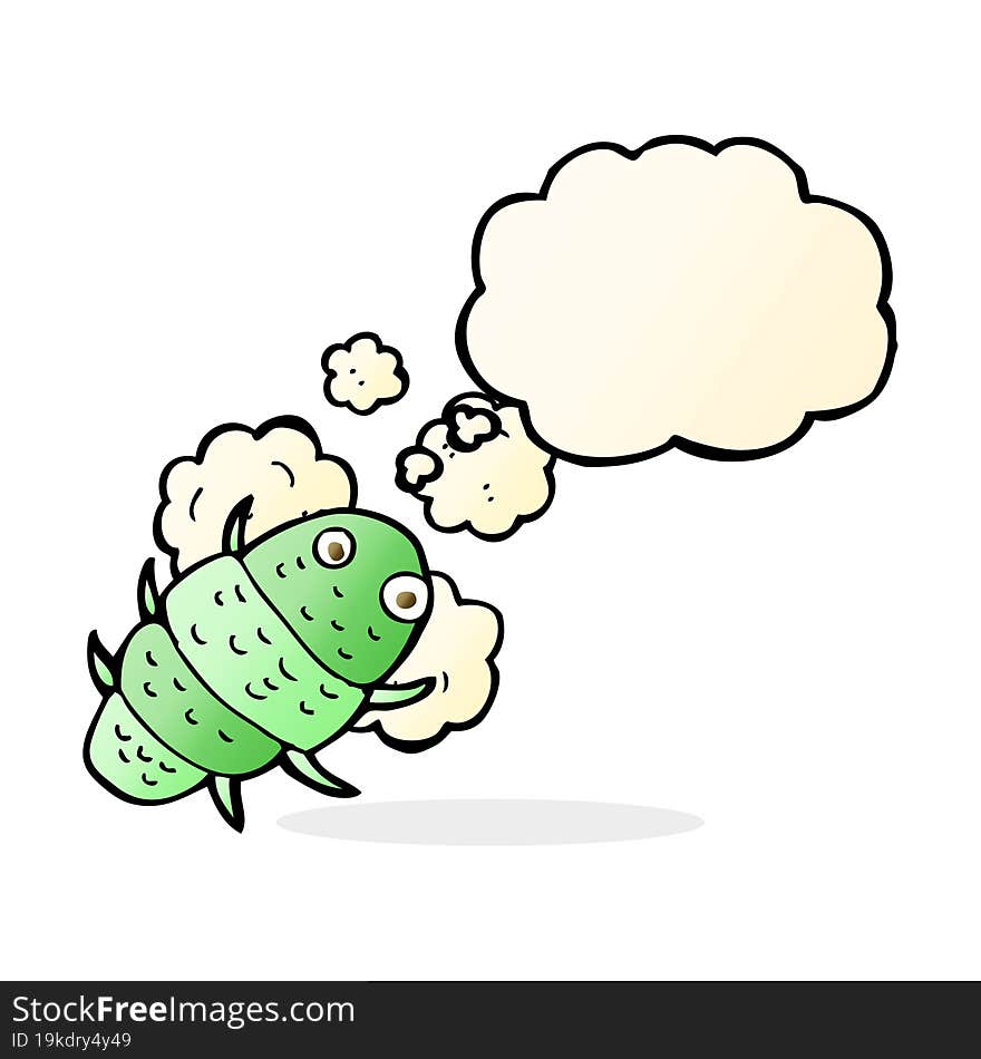 Cartoon Bug With Thought Bubble