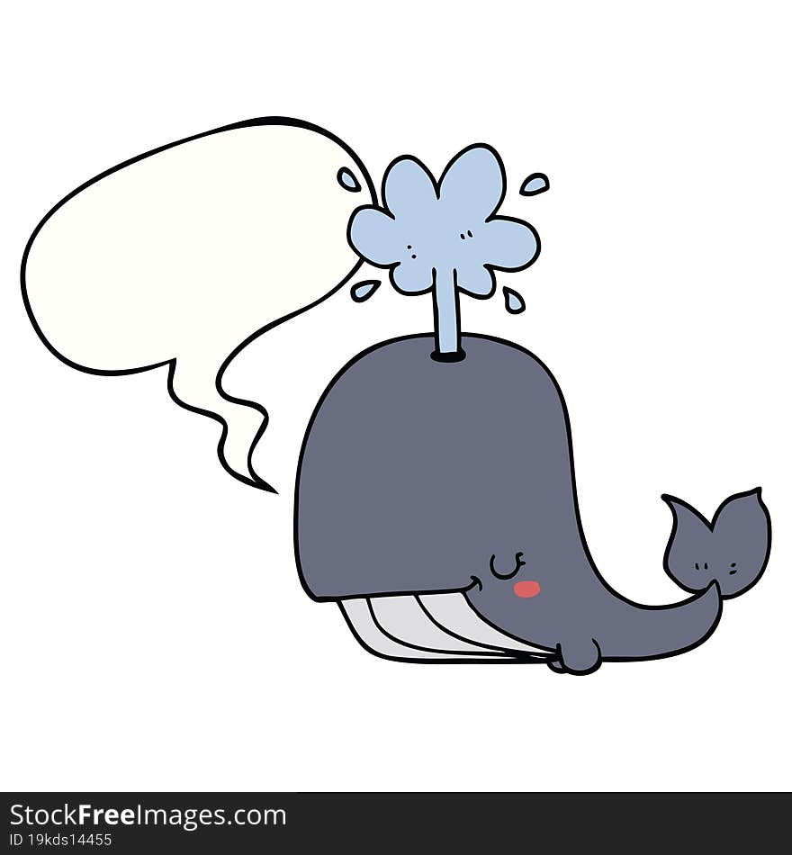 cartoon whale and speech bubble