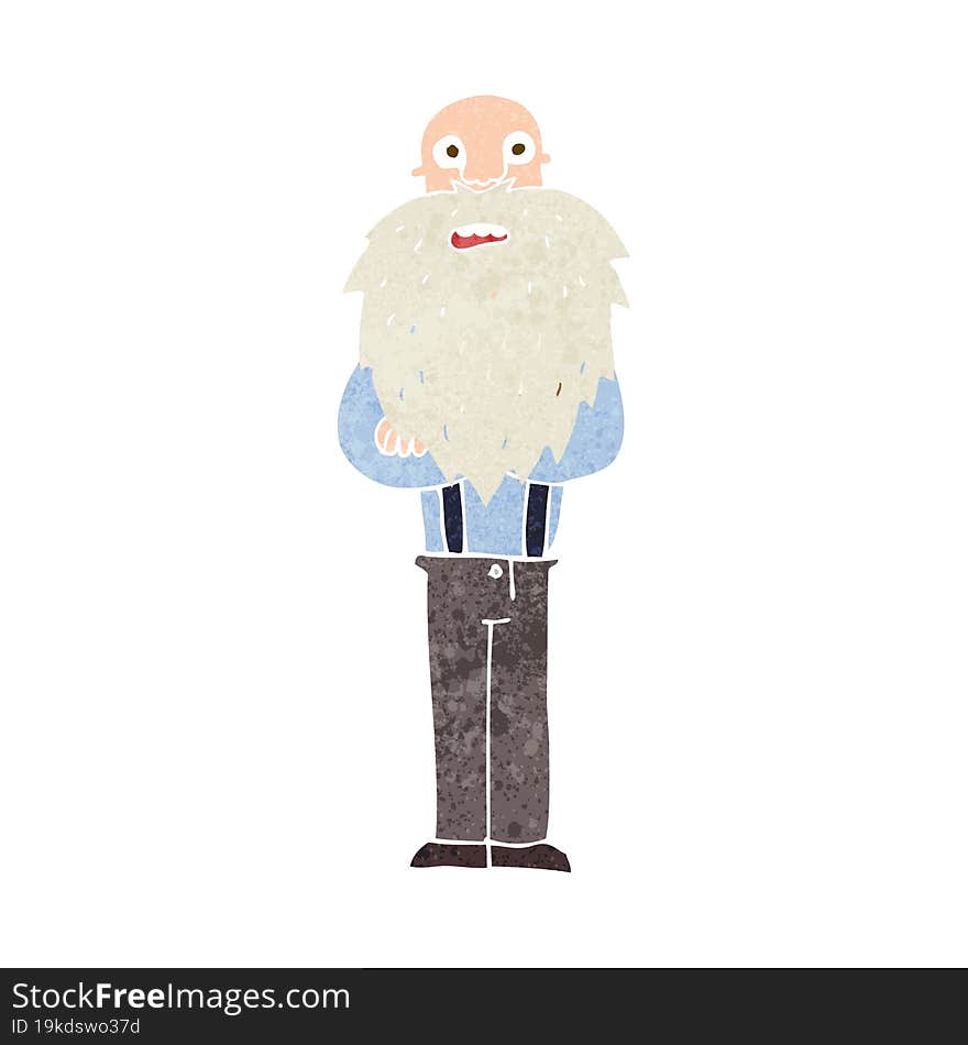 cartoon bearded old man