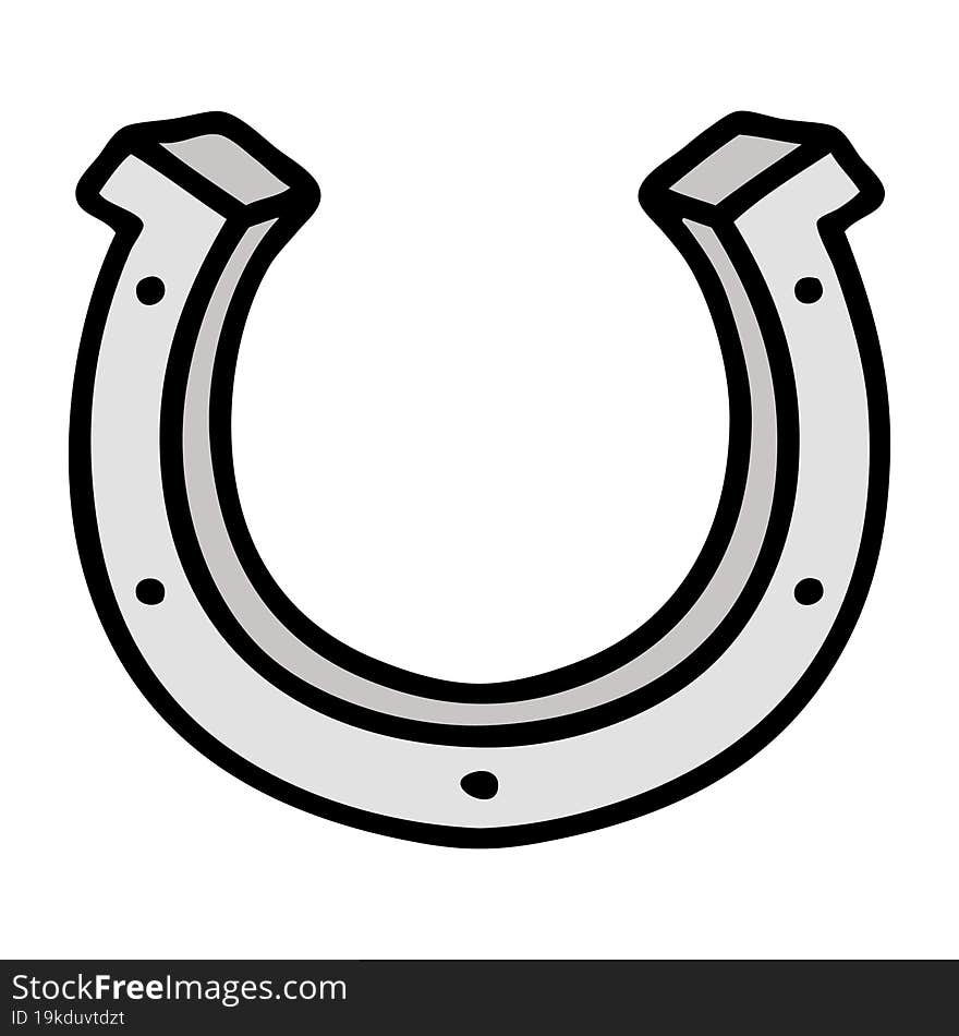 traditional tattoo of a horse shoe