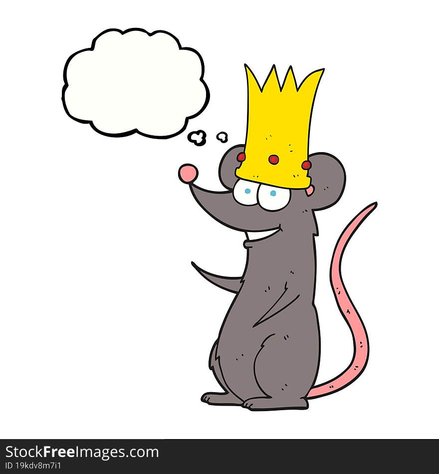 freehand drawn thought bubble cartoon rat king. freehand drawn thought bubble cartoon rat king