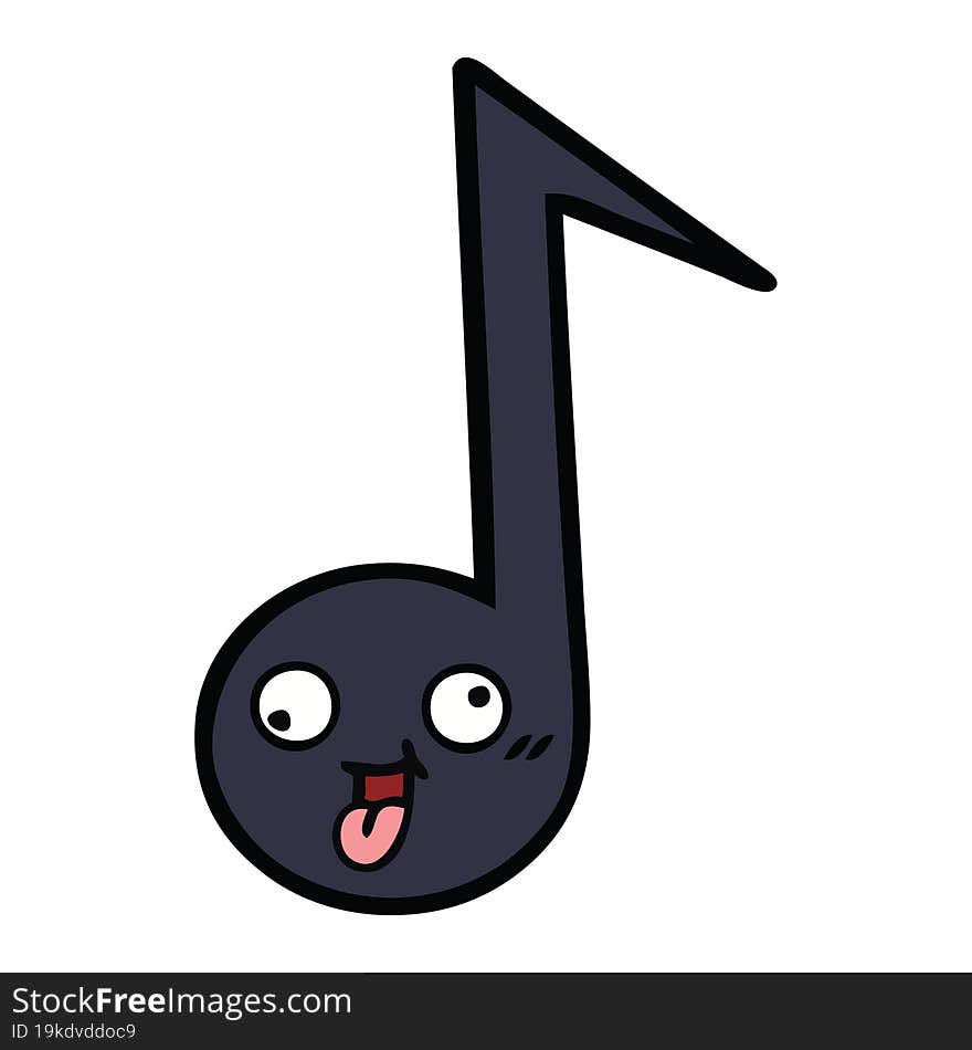 cute cartoon musical note