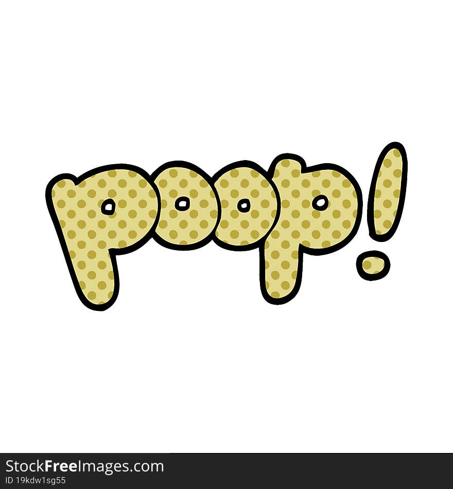 cartoon doodle font poop