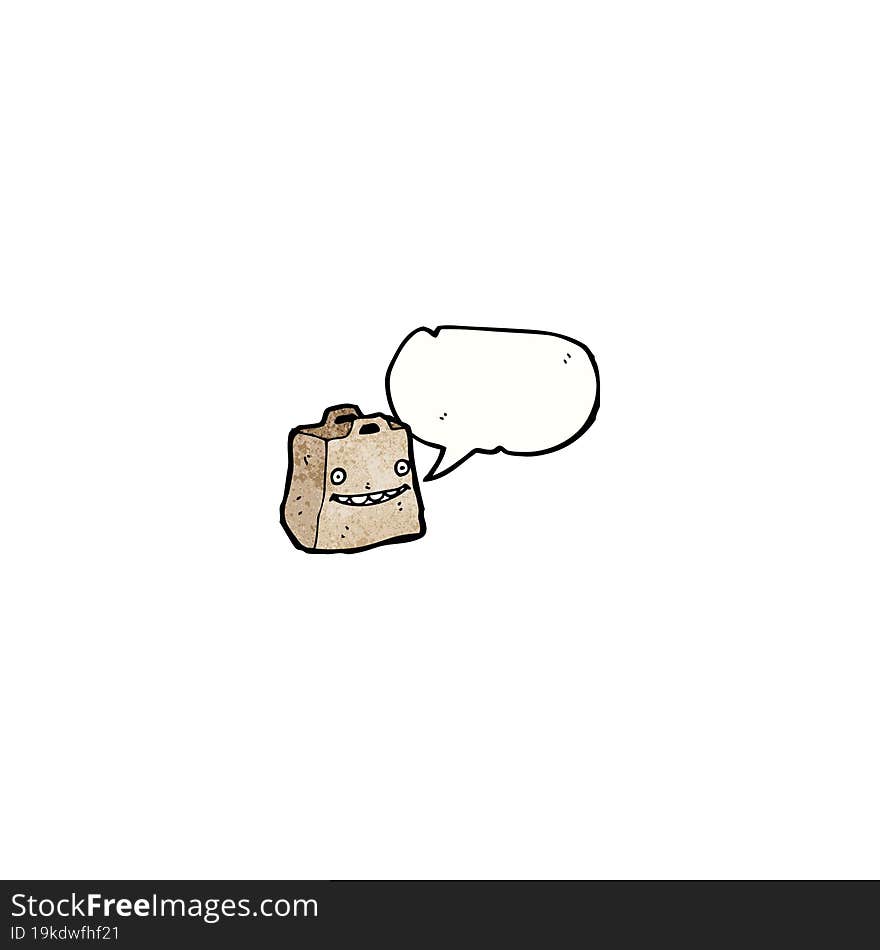 Paper Bag Cartoon Character