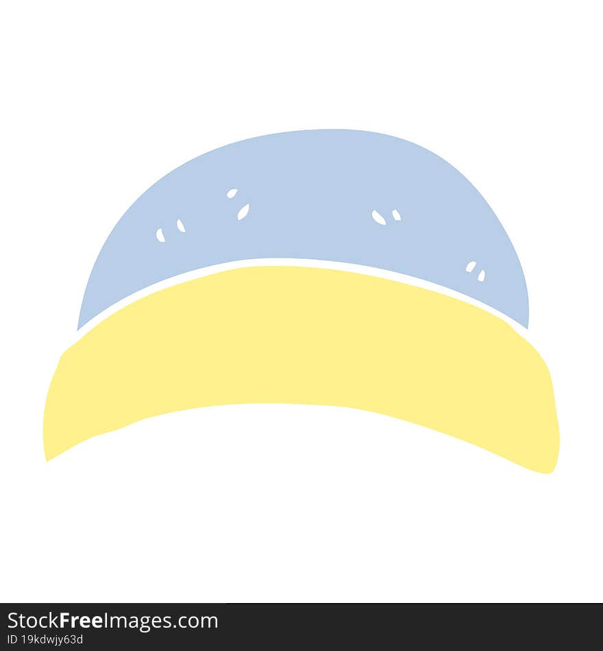 flat color style cartoon hat