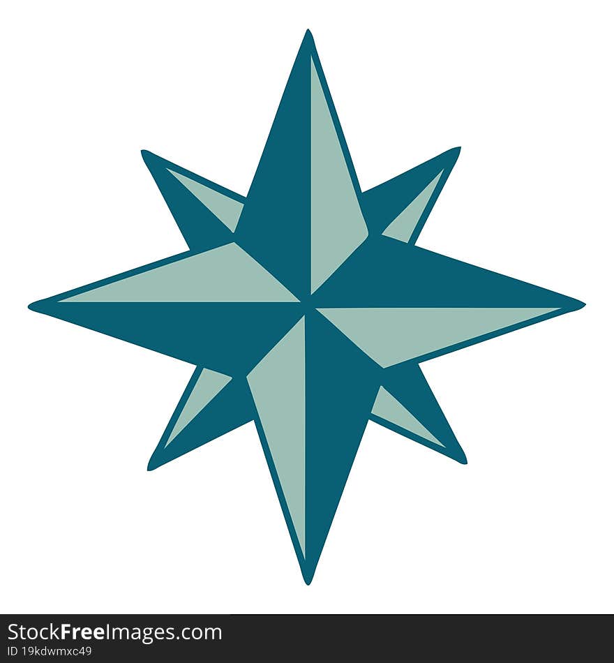 iconic tattoo style image of a star. iconic tattoo style image of a star