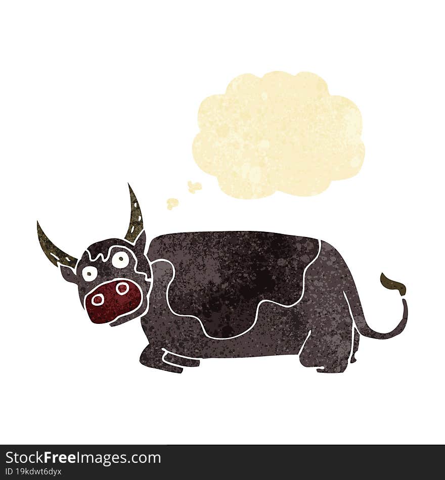 Cartoon Bull With Thought Bubble