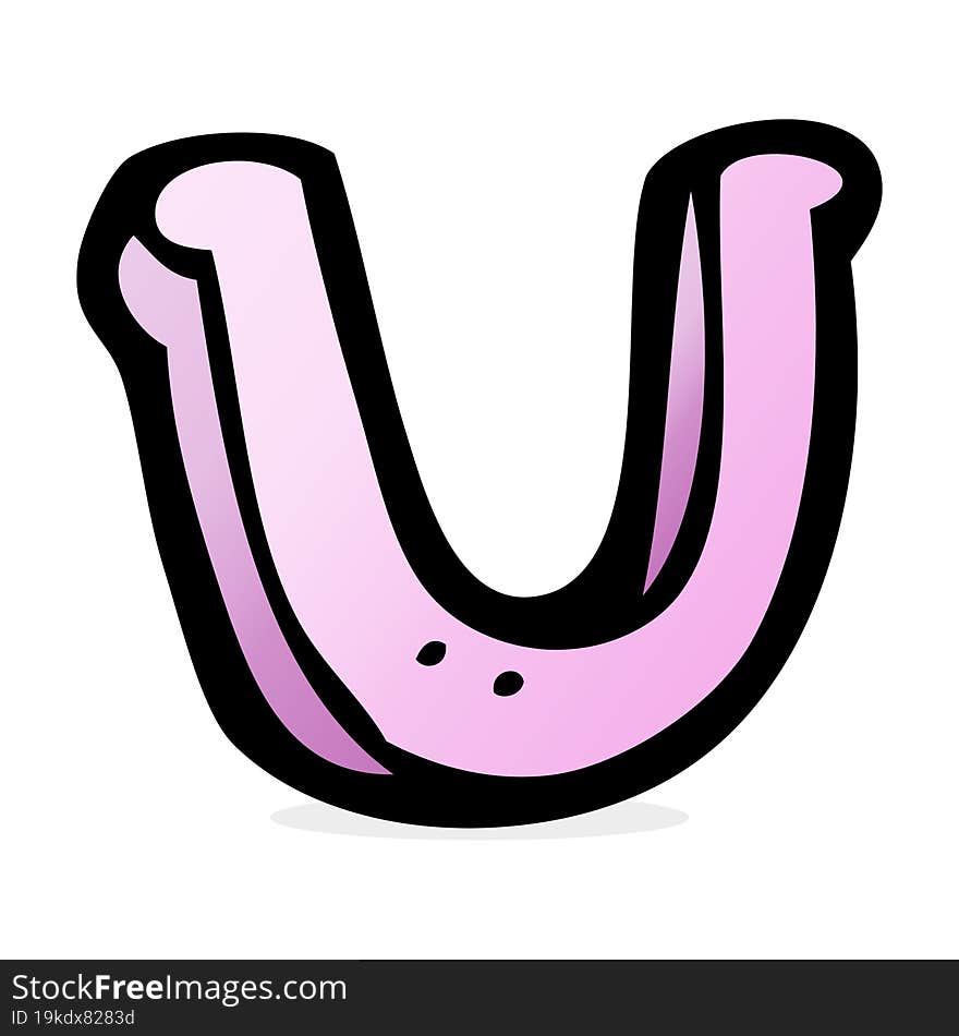 Cartoon Letter U