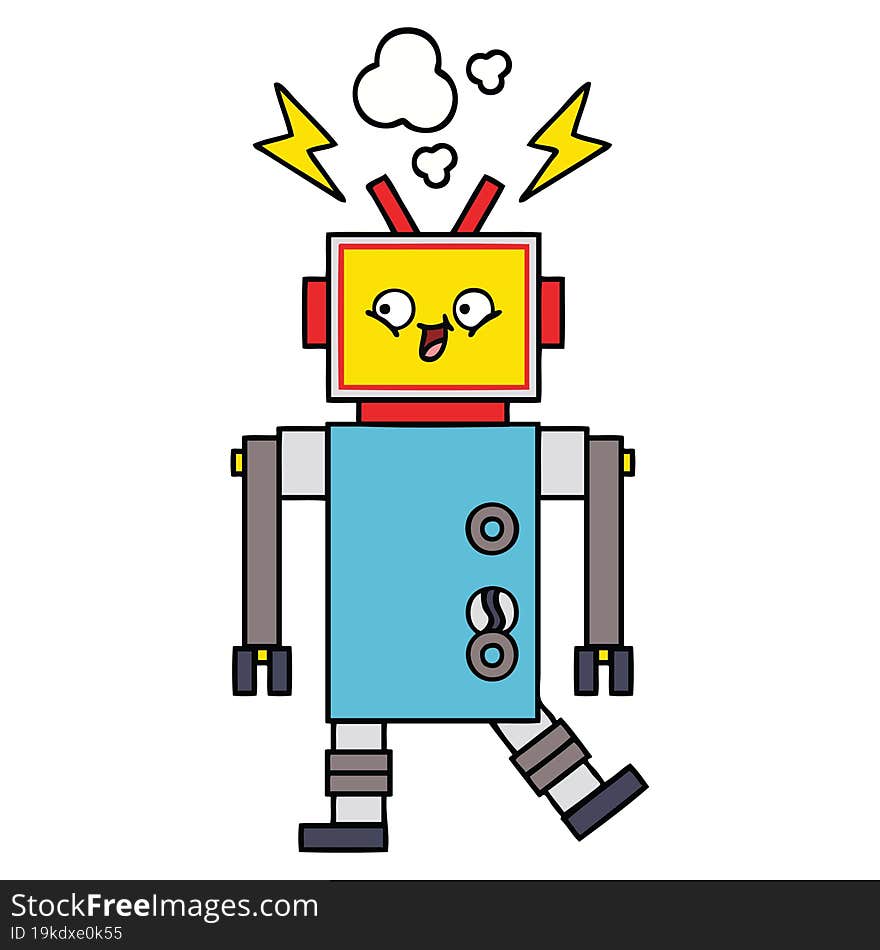 cute cartoon of a robot. cute cartoon of a robot