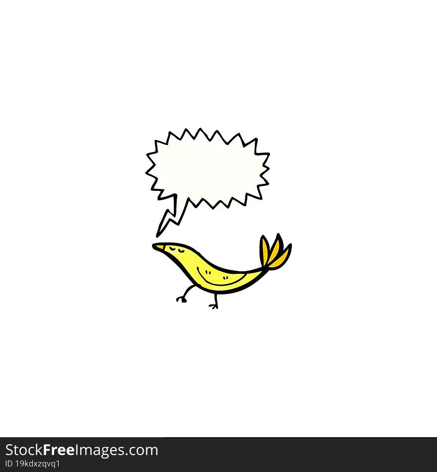 Cartoon Singing Bird