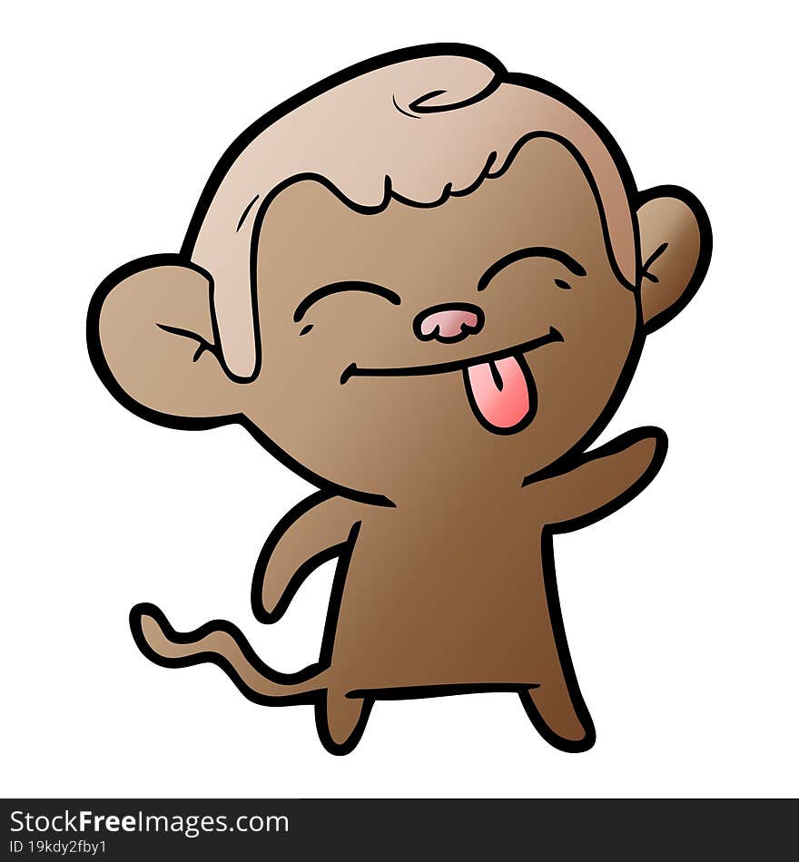 funny cartoon monkey. funny cartoon monkey