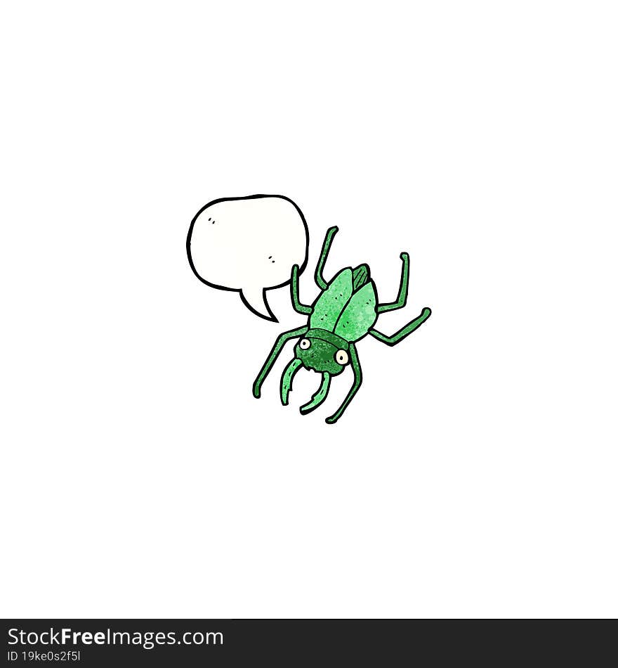 huge beetle with speech bubble