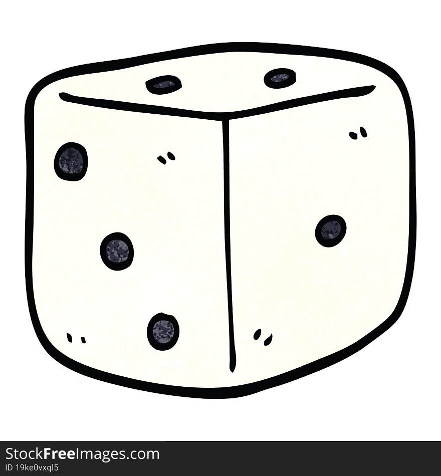 cartoon doodle classic dice