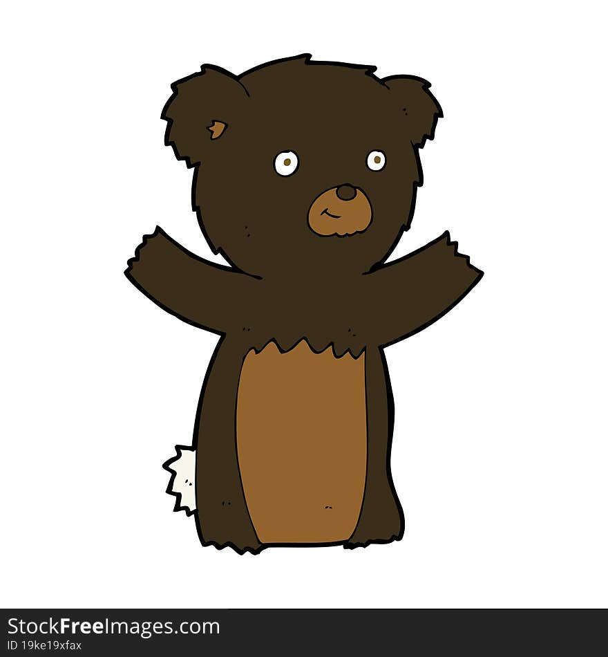 cartoon black bear cub