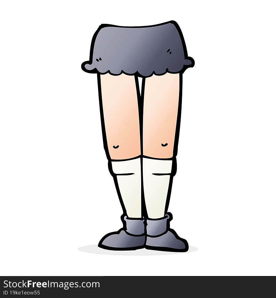 cartoon female legs