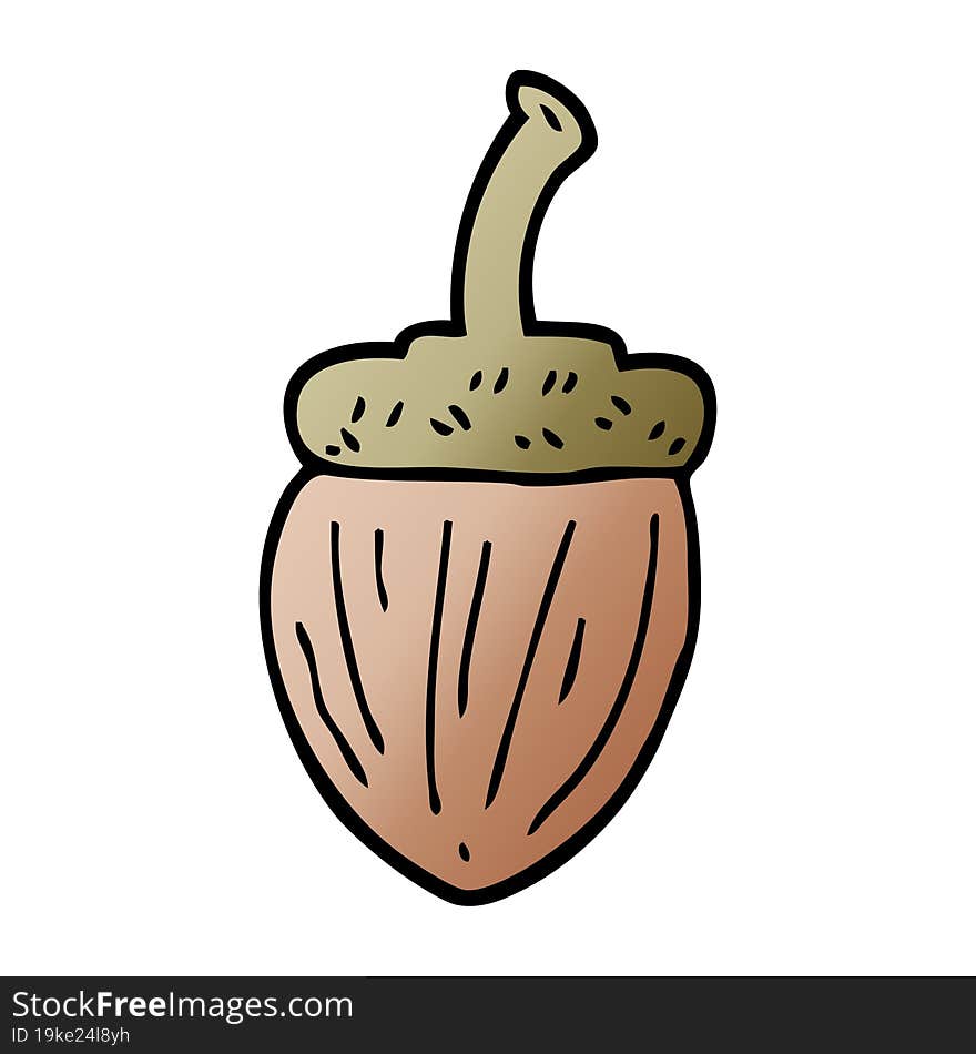 cartoon doodle acorn