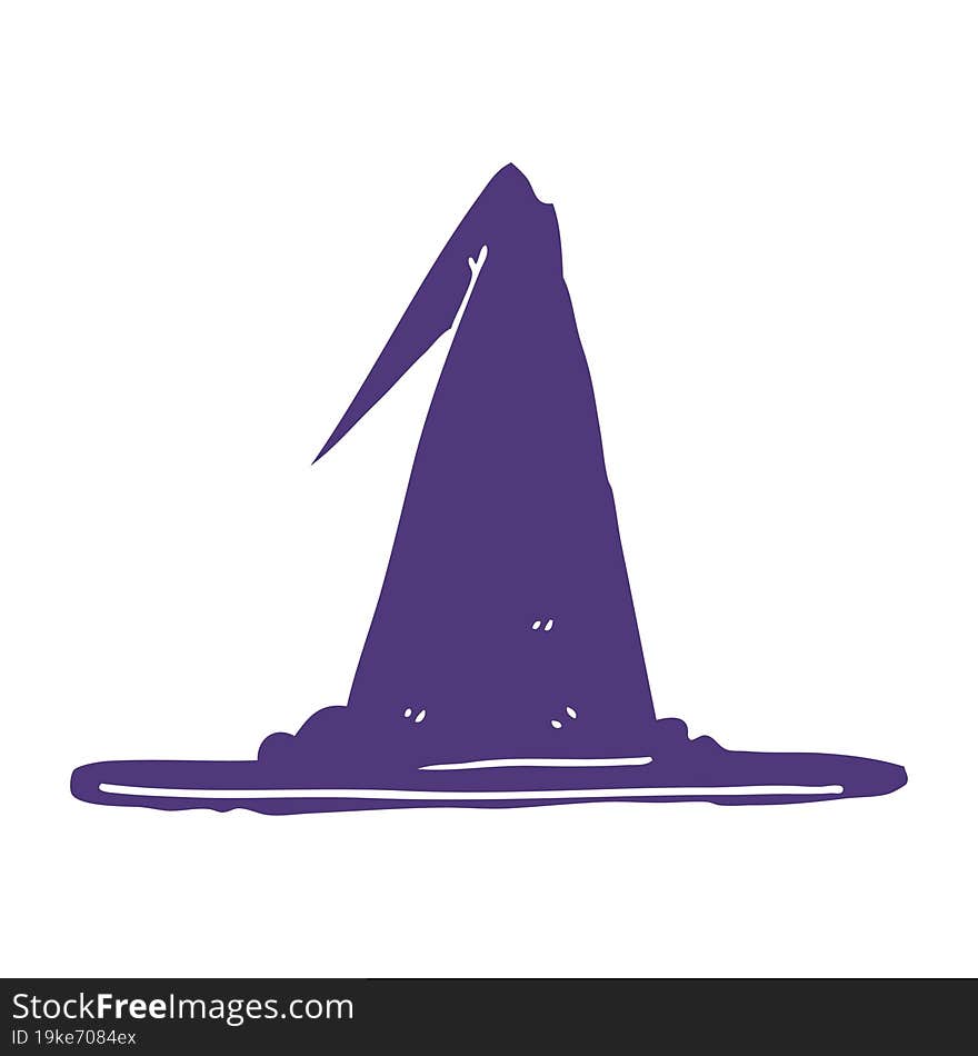 Cartoon Doodle Witch Hat