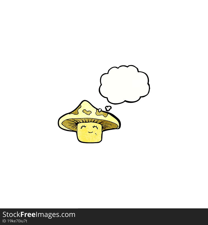 Mushroom Cartoon With Face