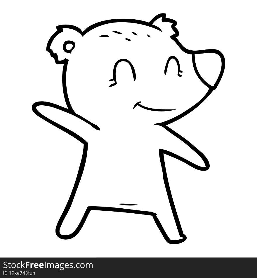 smiling bear pointing. smiling bear pointing