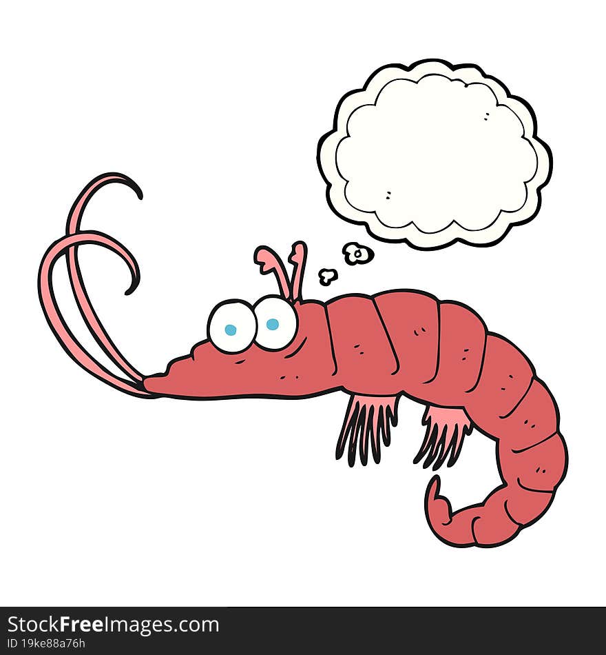 Thought Bubble Cartoon Shrimp