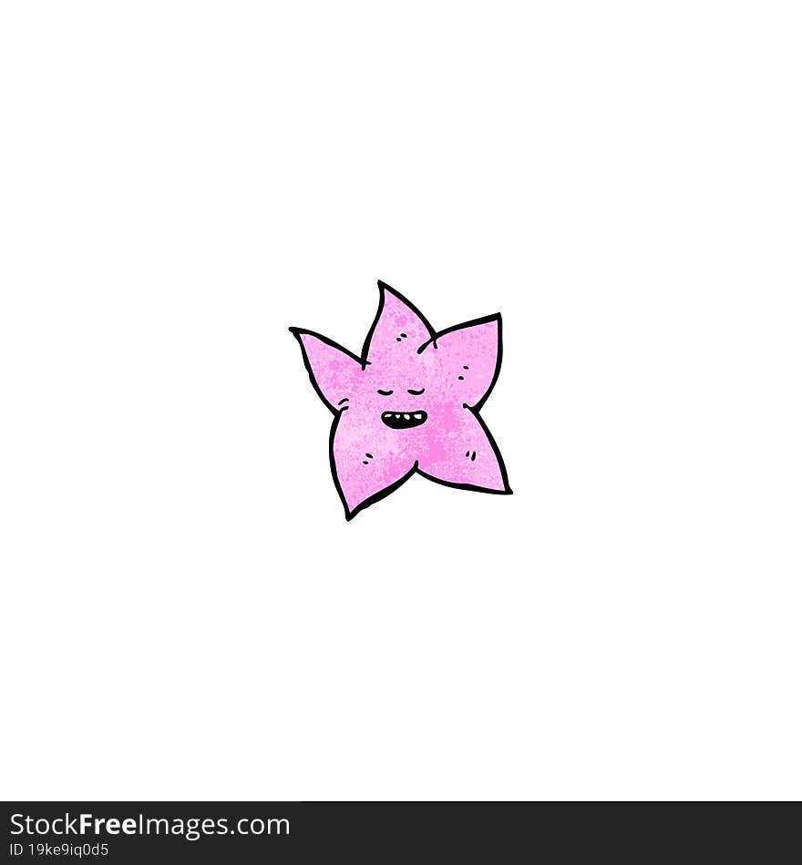 pink star cartoon character