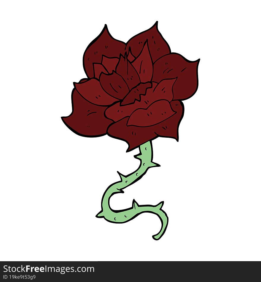 cartoon rose