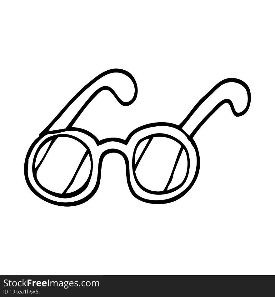 Line Drawing Cartoon Spectacles