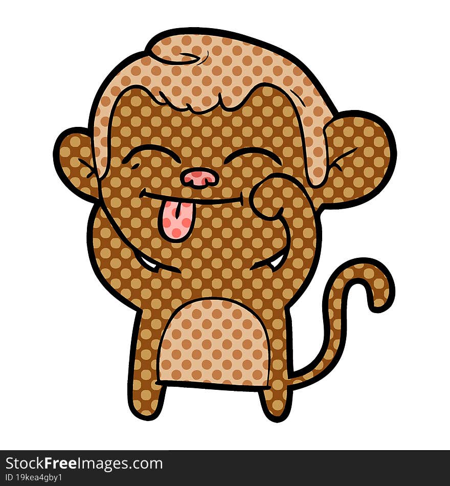 funny cartoon monkey. funny cartoon monkey