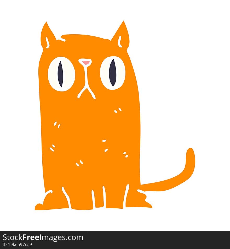 Cartoon Doodle Funny Cat