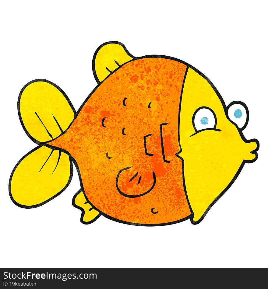 textured cartoon funny fish