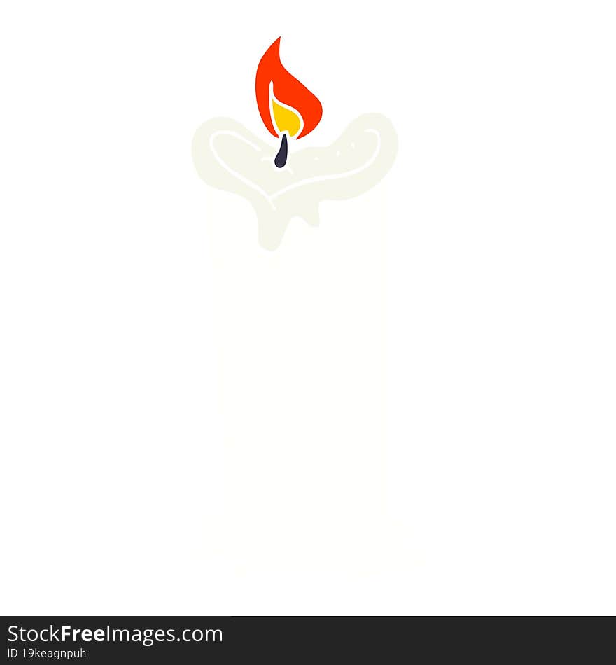 flat color style cartoon candle