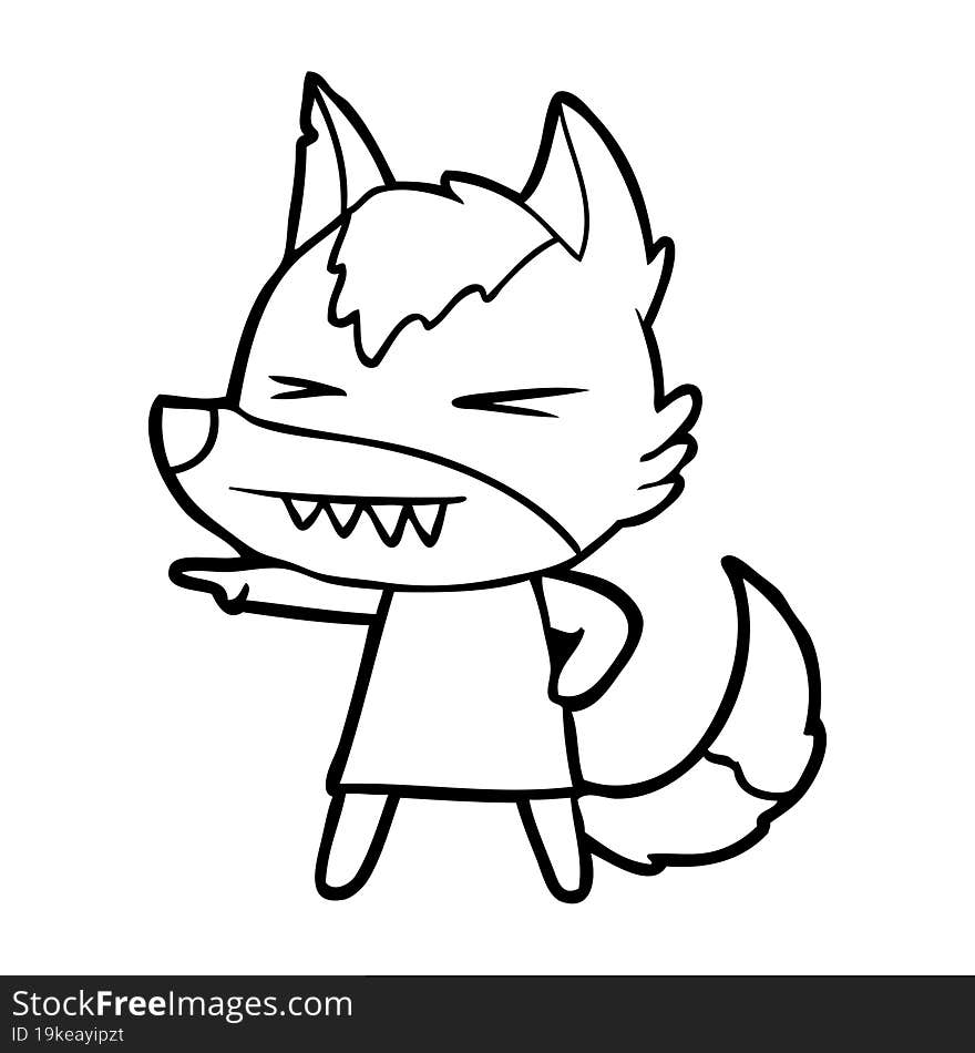 angry wolf cartoon. angry wolf cartoon