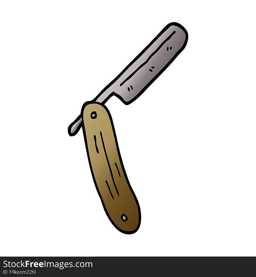 cartoon doodle old style razor