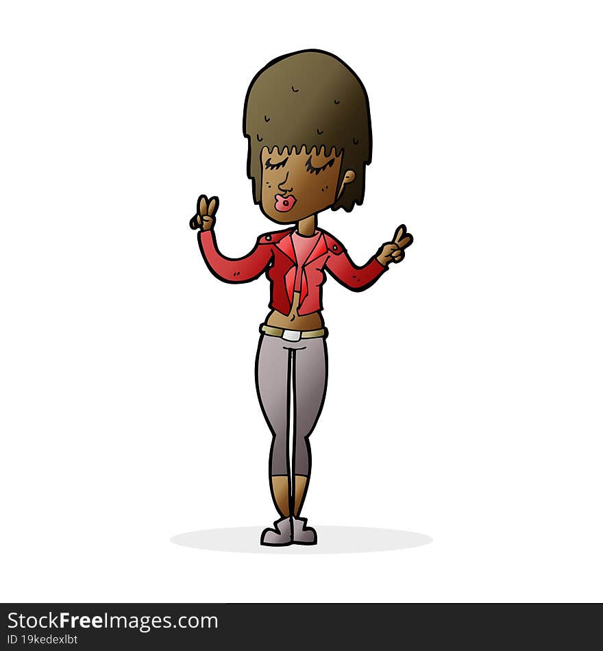 Cartoon Cool Girl