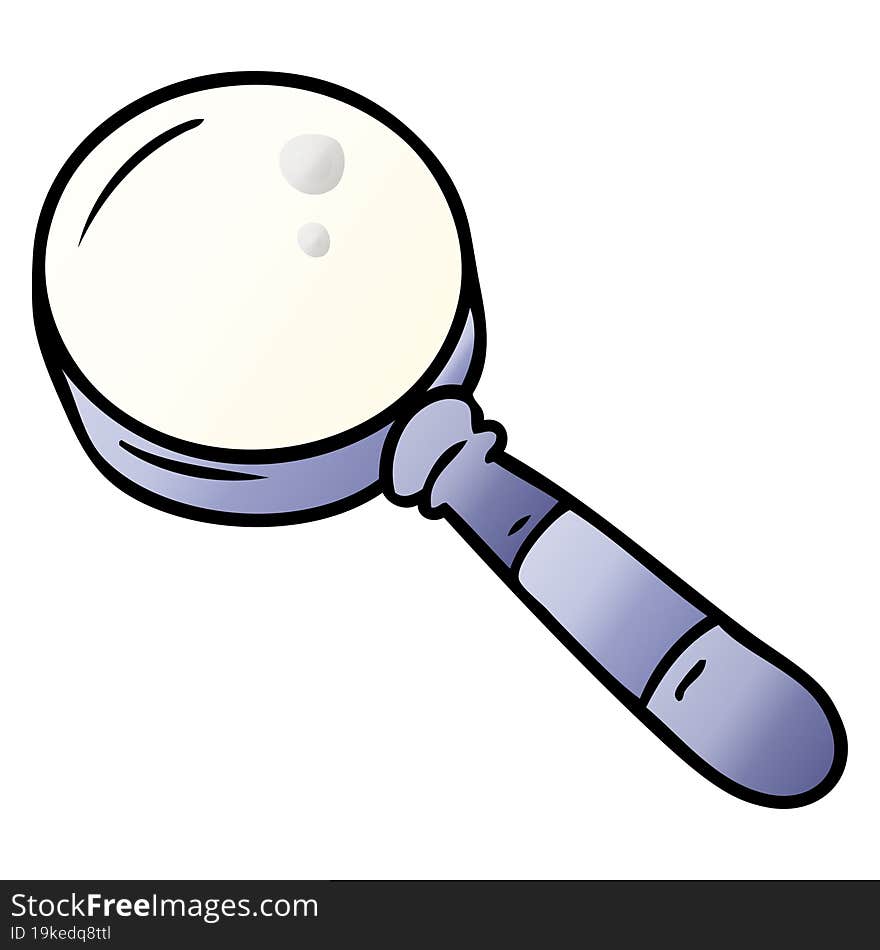 gradient cartoon doodle of a magnifying glass