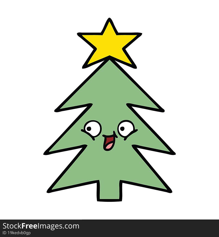 cute cartoon christmas tree