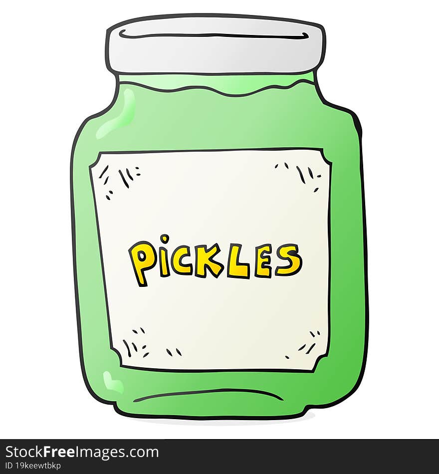 cartoon pickle jar