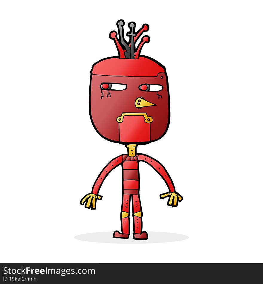 funny cartoon robot