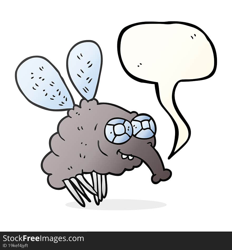 speech bubble cartoon fly