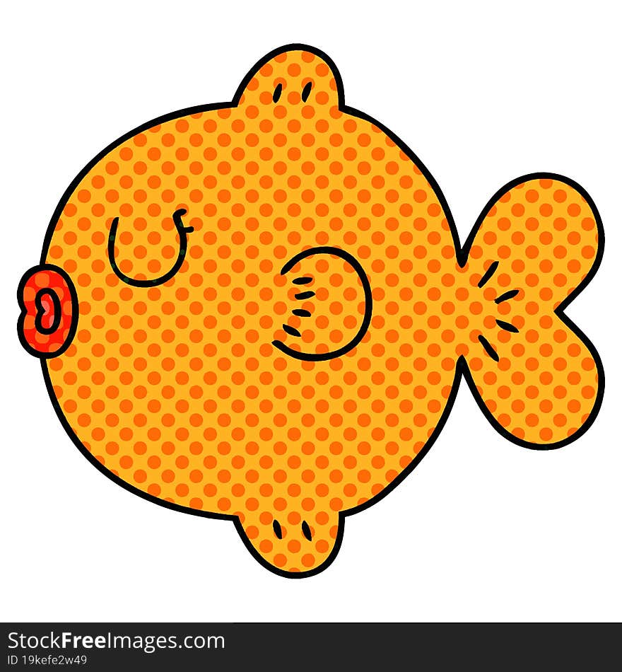 quirky comic book style cartoon fish