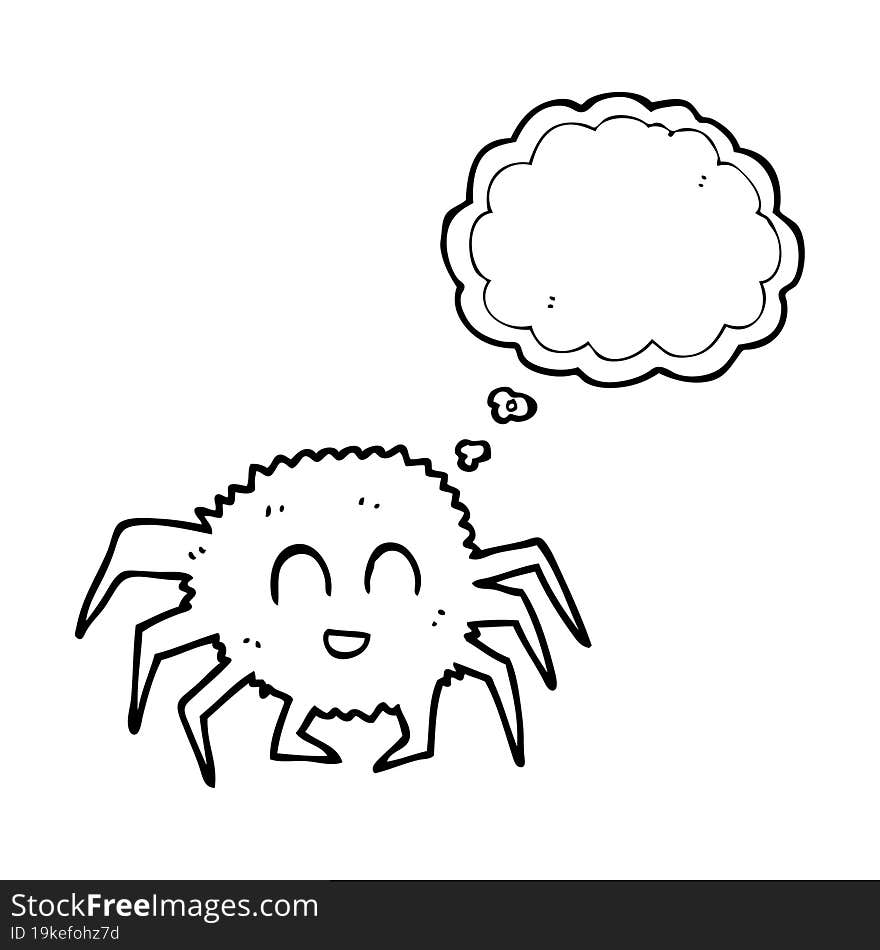 thought bubble cartoon spider