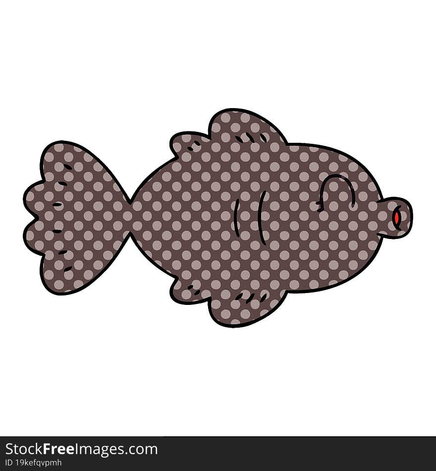 quirky comic book style cartoon fish